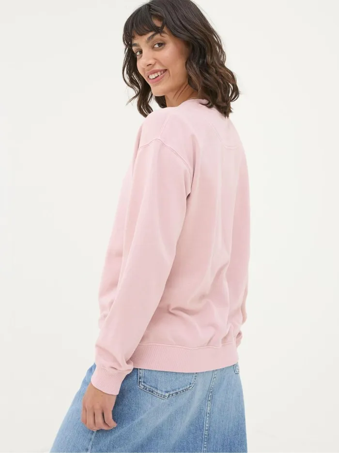 Women Sweatshirts and Hoodies Fat Face Georgia Pink Crew Sweatshirt