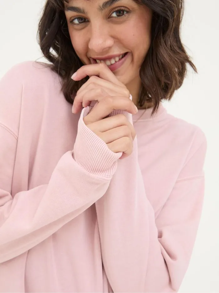 Women Sweatshirts and Hoodies Fat Face Georgia Pink Crew Sweatshirt