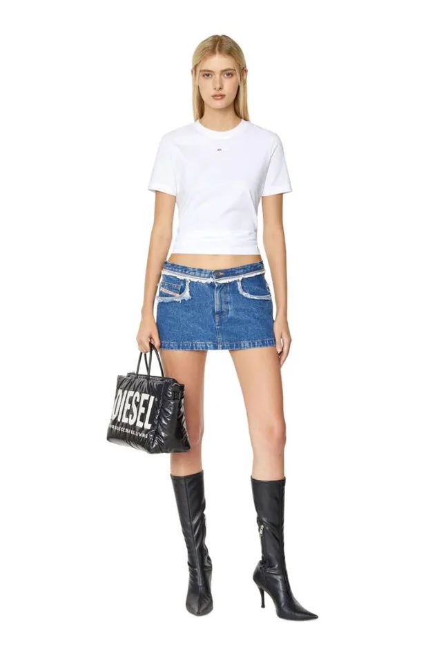 Women TRegMicrodiv White Diesel Tshirts And Tops