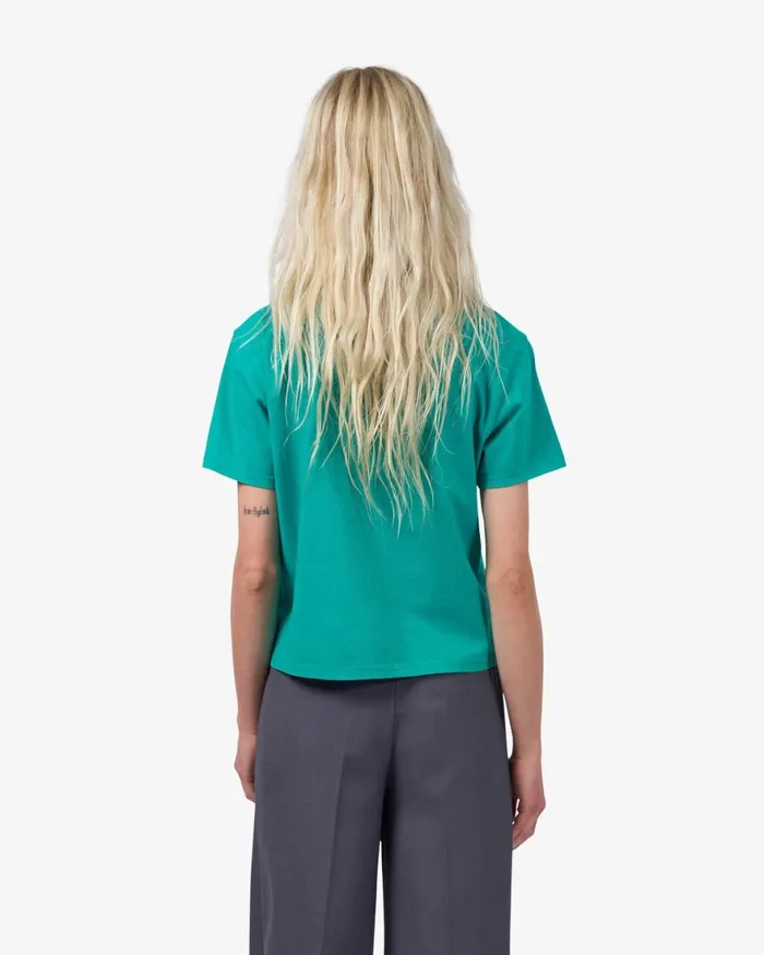 Women TShirts Colorful Standard Organic Boxy Crop Tee Coffee Brown