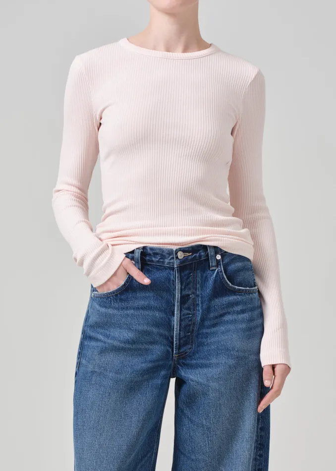 Women Tops Citizens Of Humanity Bina Crewneck In Cameo