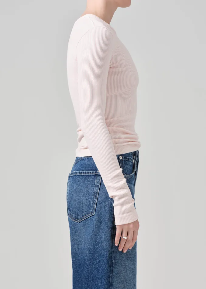 Women Tops Citizens Of Humanity Bina Crewneck In Cameo
