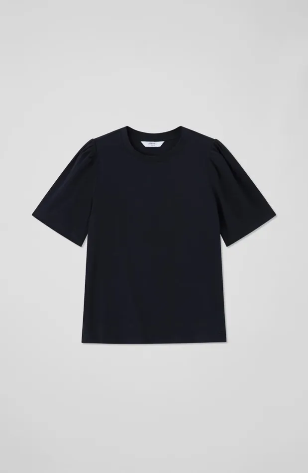 Women Tops LKBennett Issy Black Organic Cotton TShirt Black Women Tops LKBennett Issy Black Organic Cotton TShirt Black