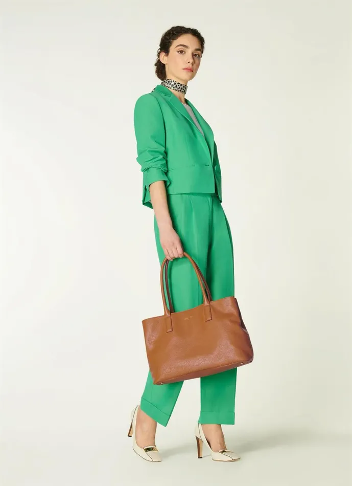 Women Tote Bags LKBennett Lillian Tan Tumbled Leather Tote Bag