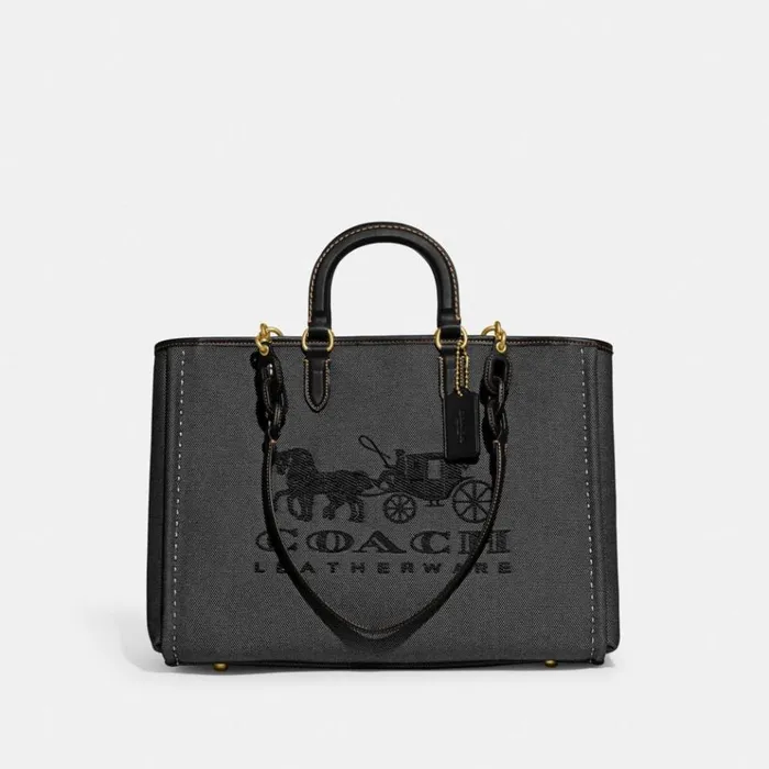Women Totes and Carryalls Coach Reese Tote Brassblack