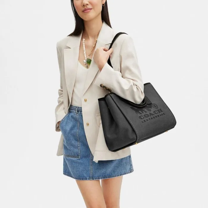 Women Totes and Carryalls Coach Reese Tote Brassblack