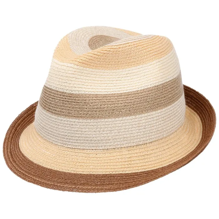Women Trilby Hats Mayser Svenja Stripes Trilby Hat Beige