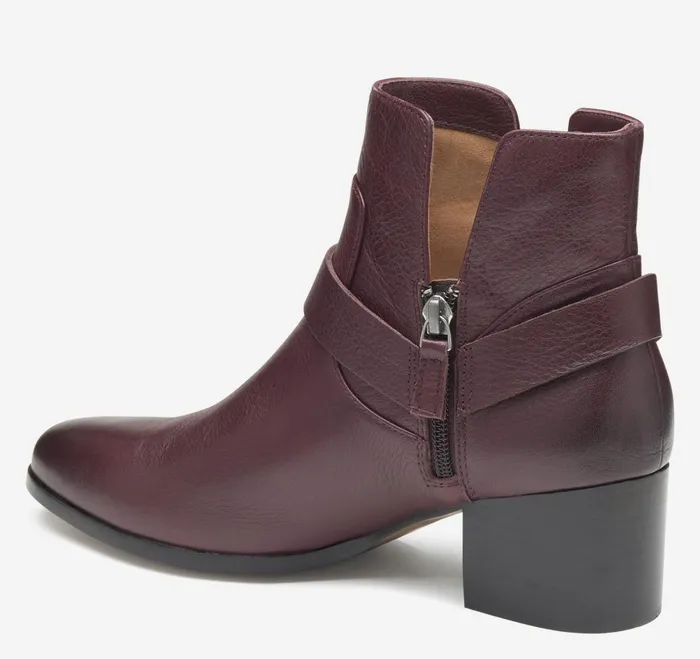 Women Trista Harness Bootie Bordeaux Calfskin JohnstonandMurphy Boots and Booties Women Trista Harness Bootie Bordeaux Calfskin JohnstonandMurphy Boots and Booties