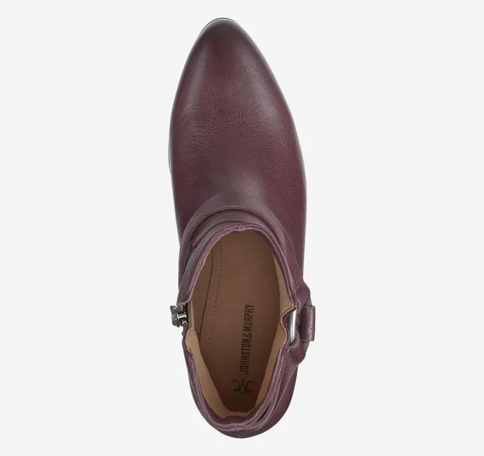 Women Trista Harness Bootie Bordeaux Calfskin JohnstonandMurphy Boots and Booties Women Trista Harness Bootie Bordeaux Calfskin JohnstonandMurphy Boots and Booties