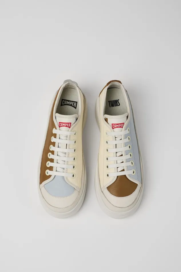 Women Twins Multicolored Leather Sneaker Camper Sneakers