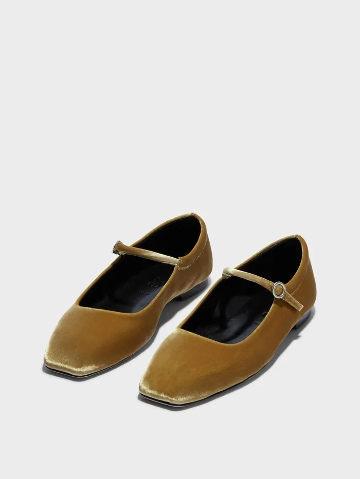 Women Uma Velvet MaryJane Flats Aeyde Flats
