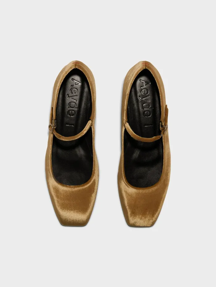 Women Uma Velvet MaryJane Flats Aeyde Flats