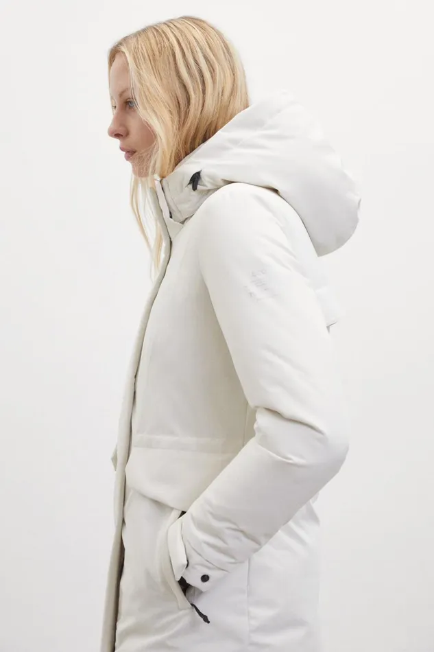 Women White Kongur Coat Ecoalf Coats And Jackets