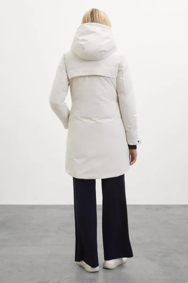 Women White Kongur Coat Ecoalf Coats And Jackets