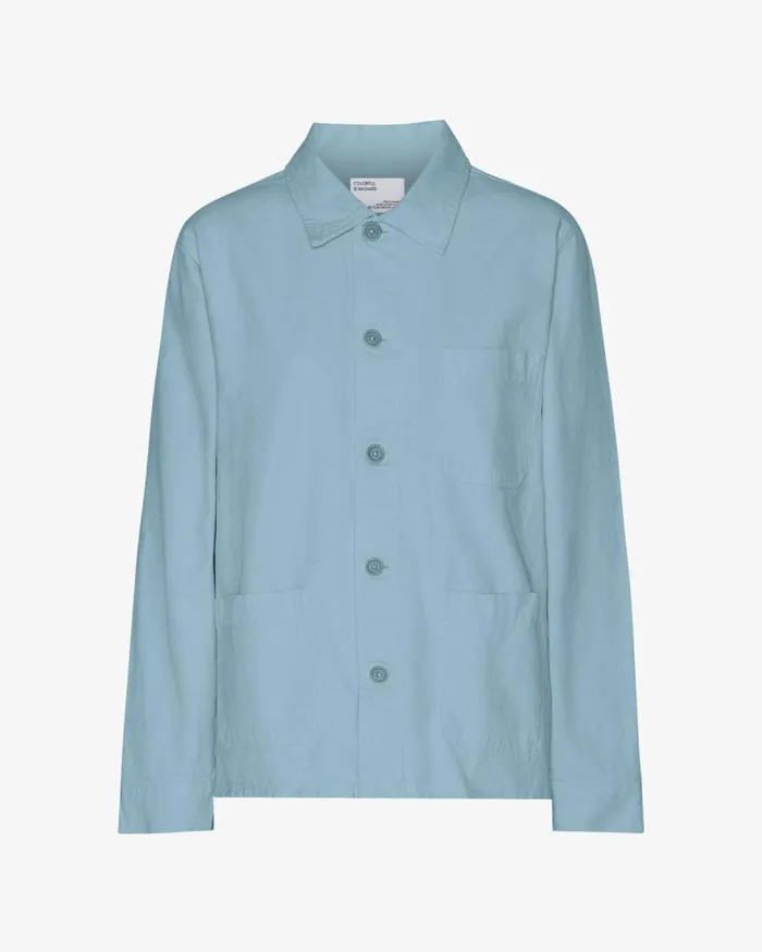 Women Workwear Jackets Colorful Standard Organic Workwear Jacket Seaside Blue Women Workwear Jackets Colorful Standard Organic Workwear Jacket Seaside Blue