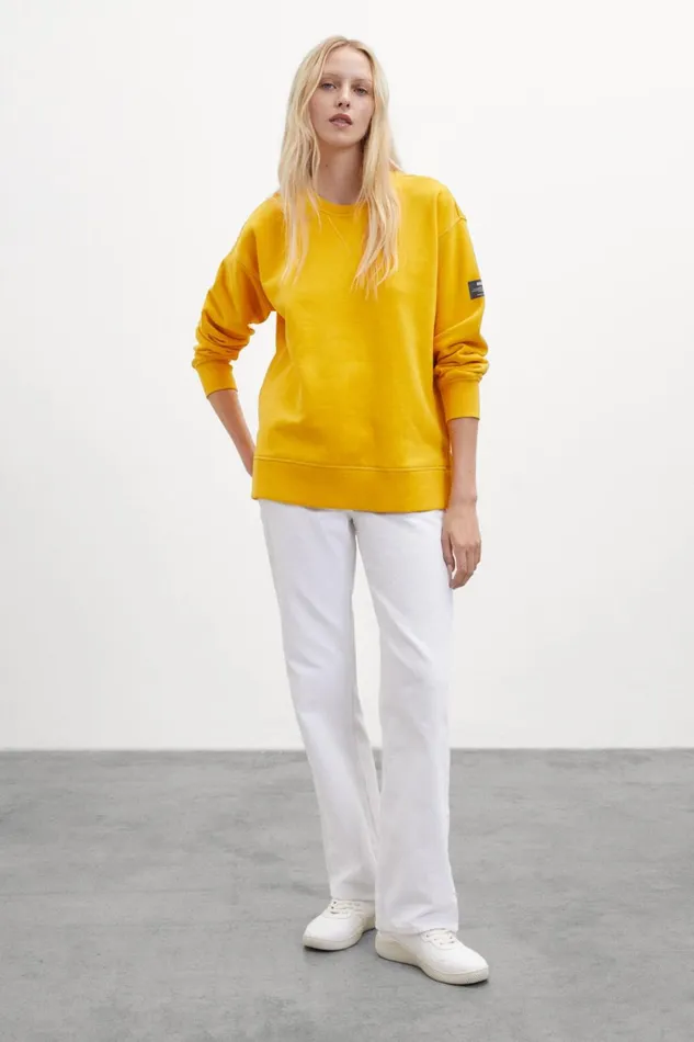 Women Yellow Galway Sweatshirt Ecoalf Sweatshirts