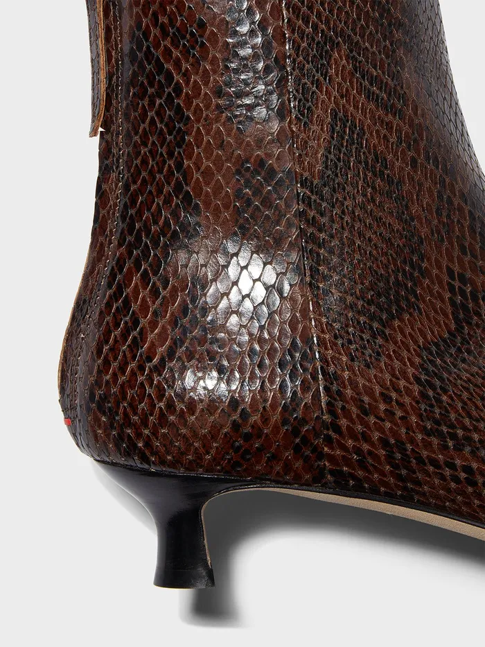 Women Zoe SnakeEffect Leather Ankle Boots Aeyde Ankle Boots