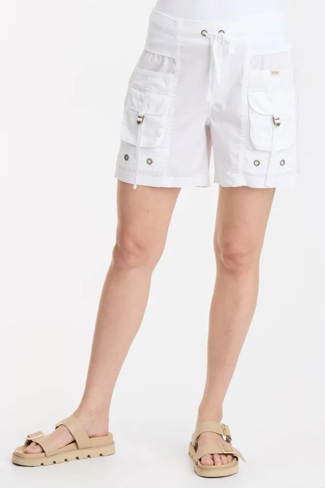 XCVI Felix Stretch Poplin Cargo Drawstring Short Women Shorts