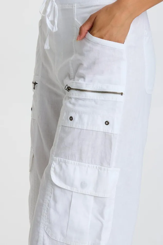 XCVI Linen Birk Gaucho Women Crops