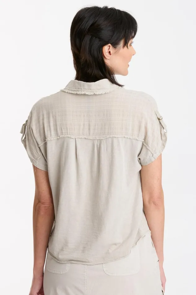 XCVI Ninette ButtonUp Top Women ShirtsBlouses