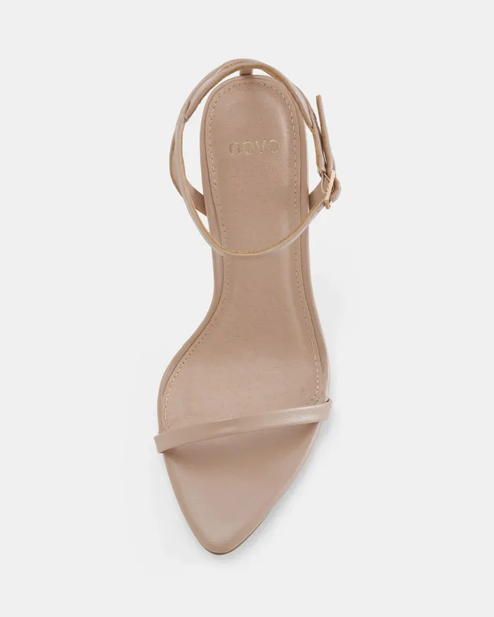 YAZMEEN Sand Open Toe Heels Party NOVO Shoes Women