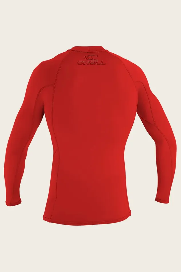 YOUTH BASIC SKINS 50 LS RASH GUARD Red Kids O039NEILL Youth Wetsuits