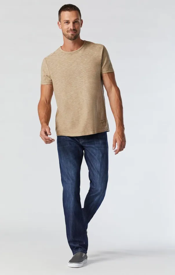 Zach Straight Leg In Indigo Brushed Maui Men Mavi Jeans Denim