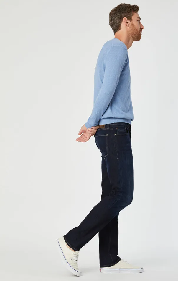 Zach Straight Leg In Rinse Brushed Williamsburg Men Mavi Jeans Denim