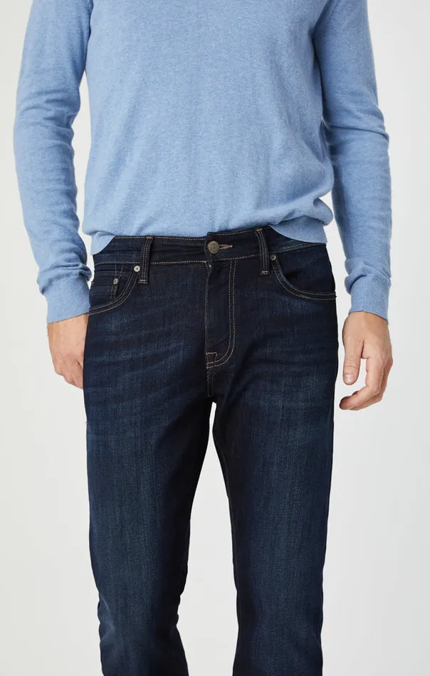 Zach Straight Leg In Rinse Brushed Williamsburg Men Mavi Jeans Denim
