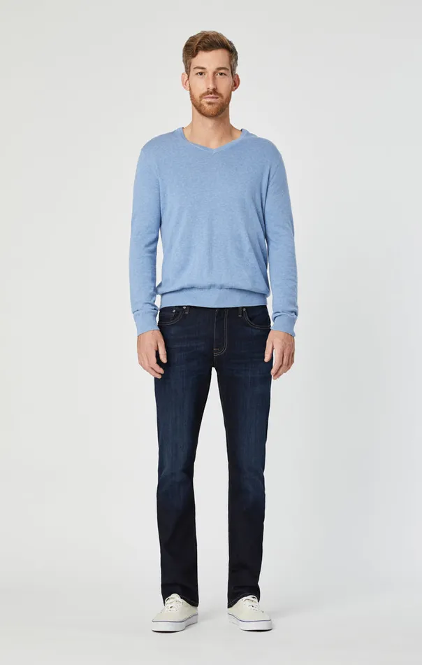 Zach Straight Leg In Rinse Brushed Williamsburg Men Mavi Jeans Denim