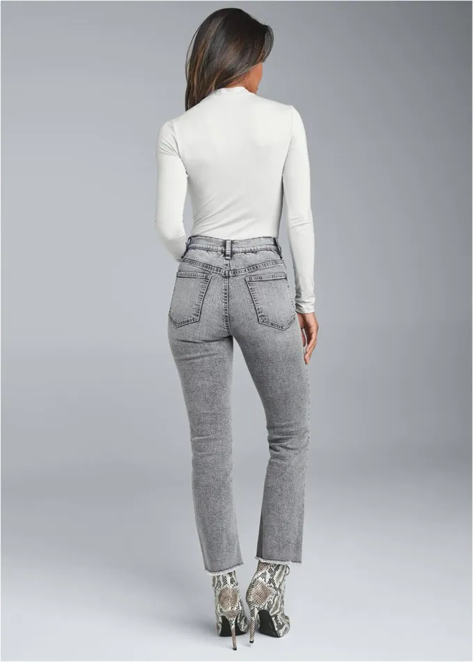 Zipper Mockneck Top Off White Women VENUS Venus Basics Tops